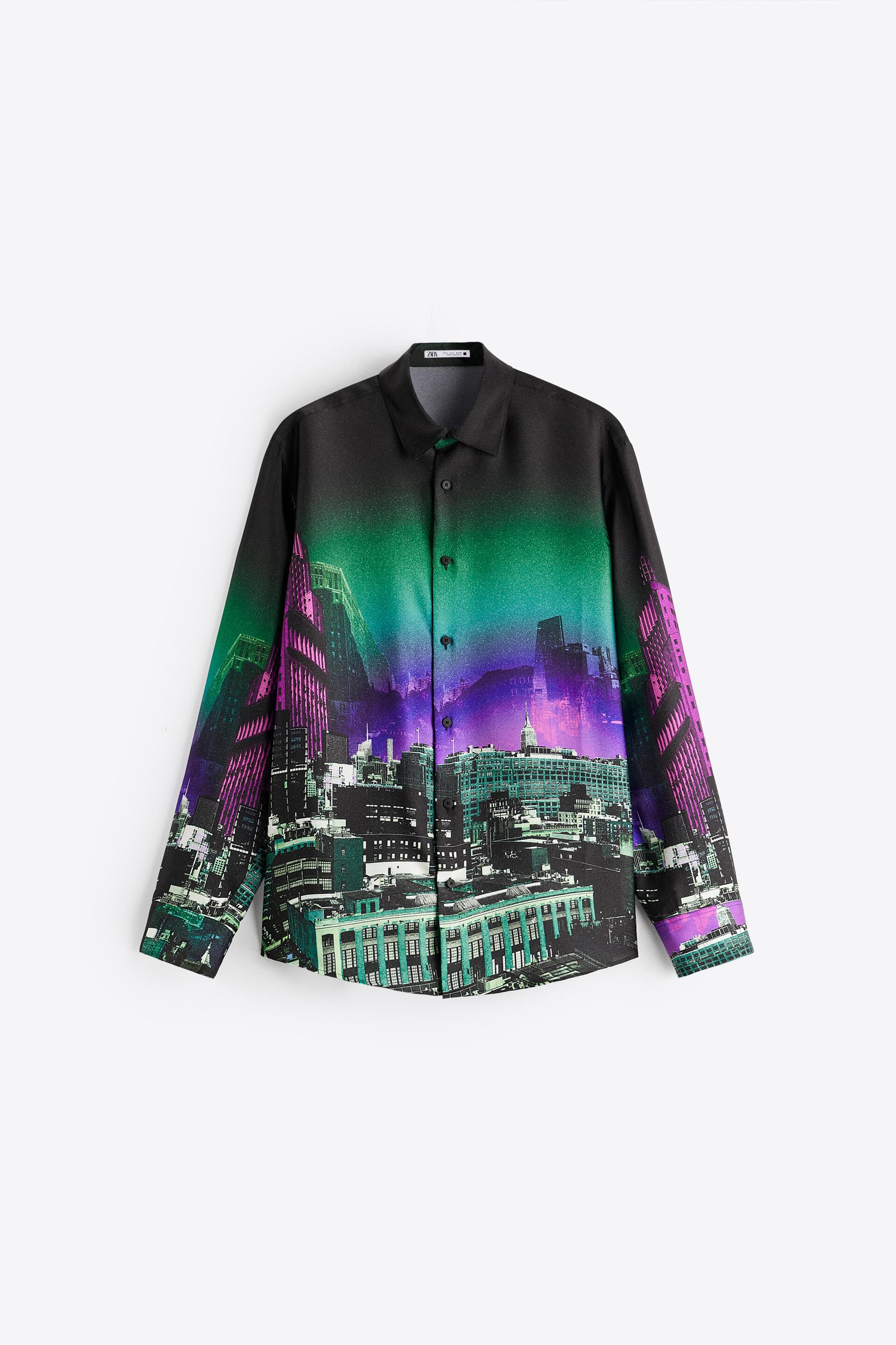 

Рубашка мужская ZARA 04447821 черная M (доставка из-за рубежа), 04447821