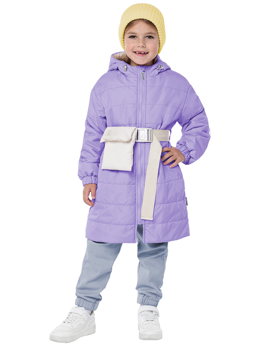 Пальто детское NIKASTYLE 6м5824, фиолетовый, 122