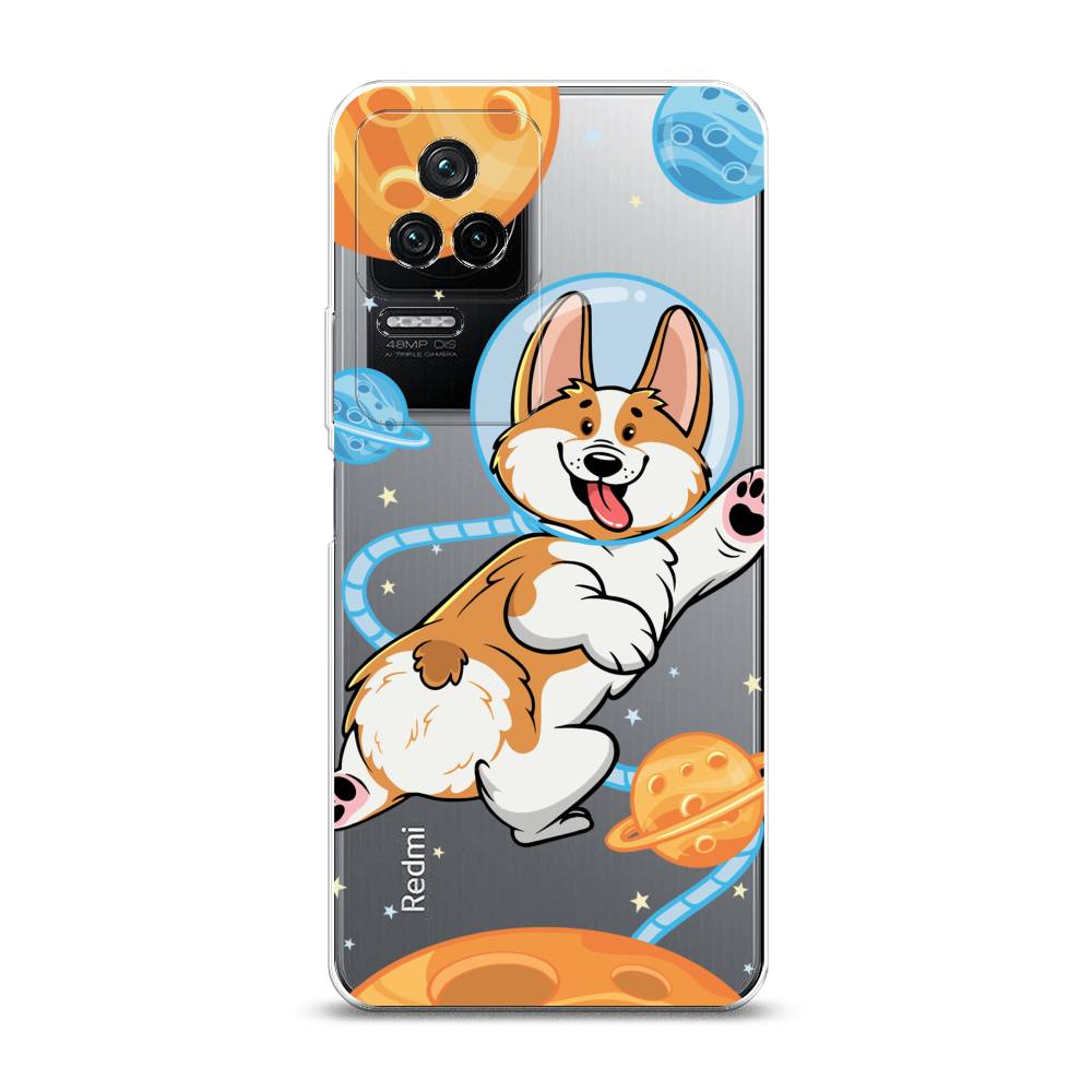 

Чехол на Xiaomi Poco F4/Redmi K40S "Корги-космонавт", Голубой;бежевый;белый, 314650-1