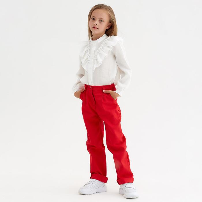 

Брюки для девочки MINAKU: Casual collection KIDS, цвет красный, рост 116см, Casual collection KIDS