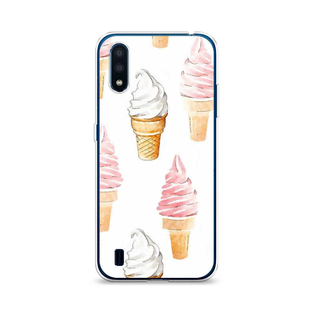 

Чехол Awog на Samsung Galaxy M01 / Самсунг M01 "Нарисованное мороженое", Белый;розовый, 2101150-10