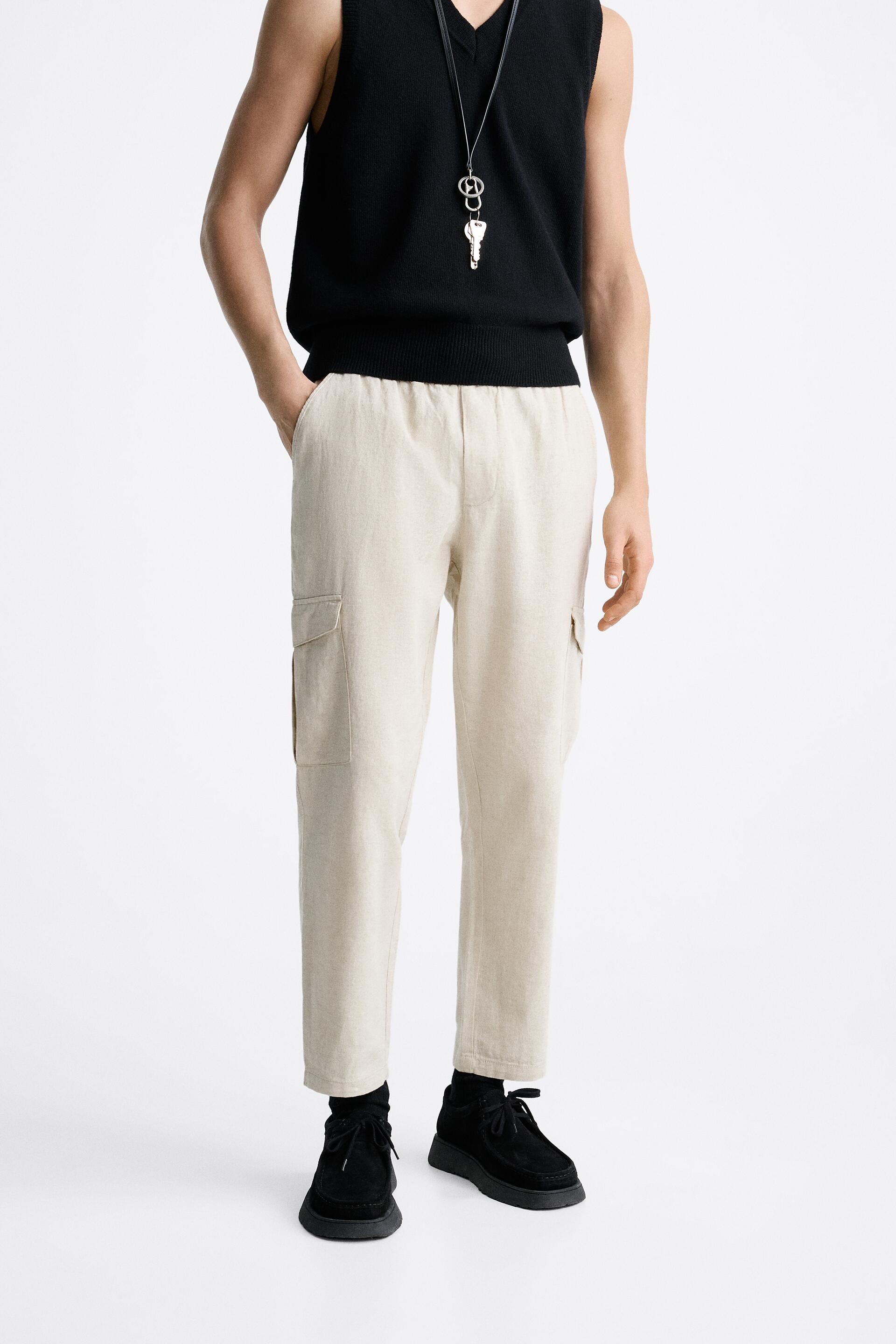 

Брюки мужские ZARA 04432455 бежевые S (доставка из-за рубежа), Бежевый, 04432455
