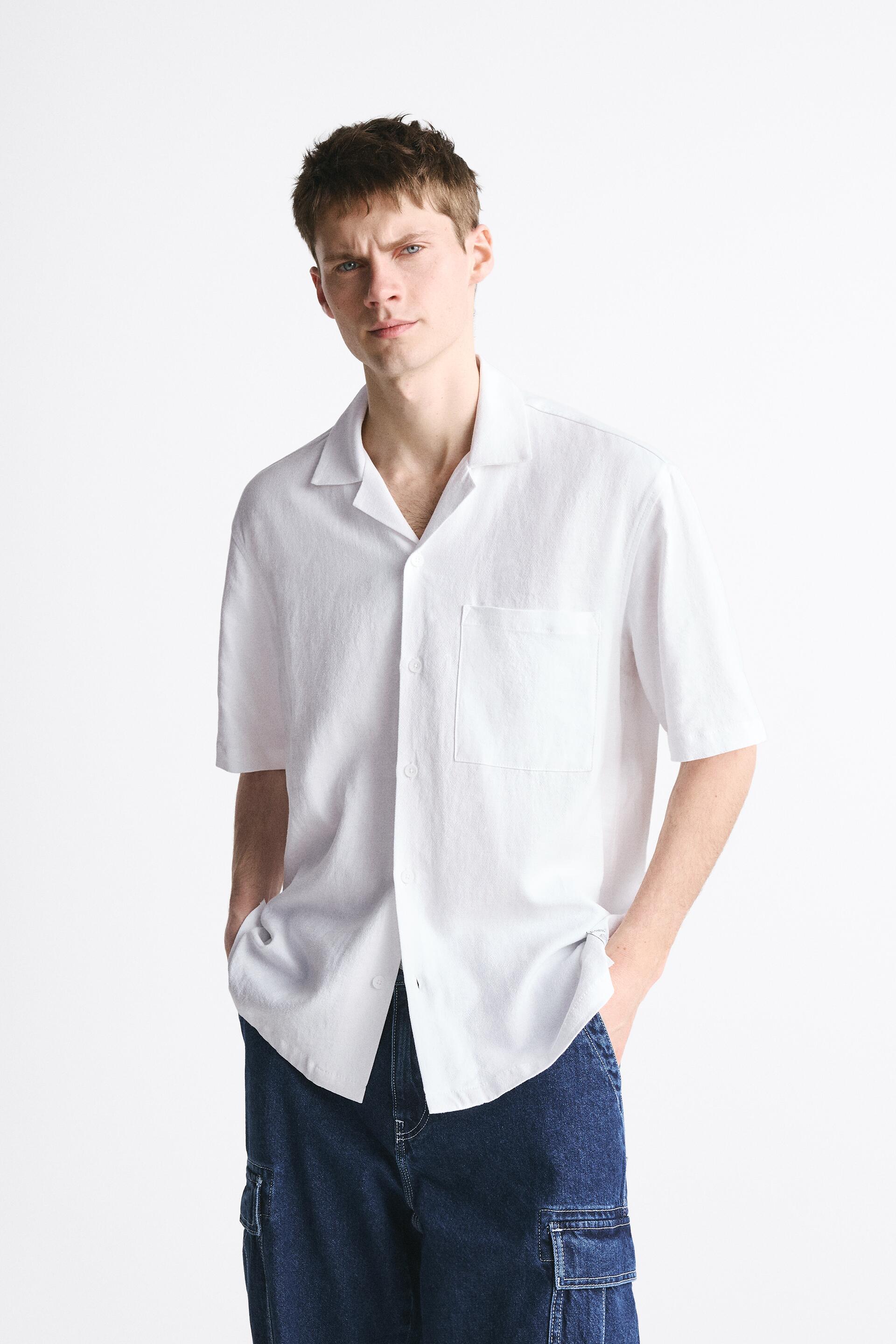 

Рубашка мужская ZARA 04432410 белая XL (доставка из-за рубежа), Белый, 04432410