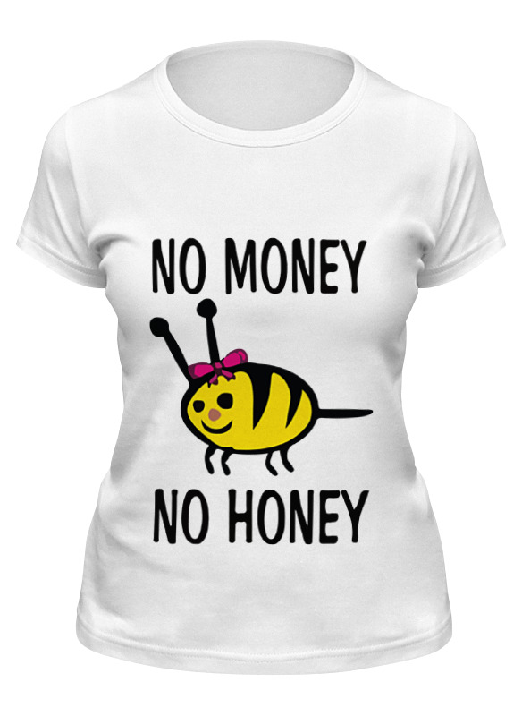 

Футболка женская Printio No money no honey! (нет денет, нет меда!) белая 2XL, Белый, No money no honey! (нет денет, нет меда!)