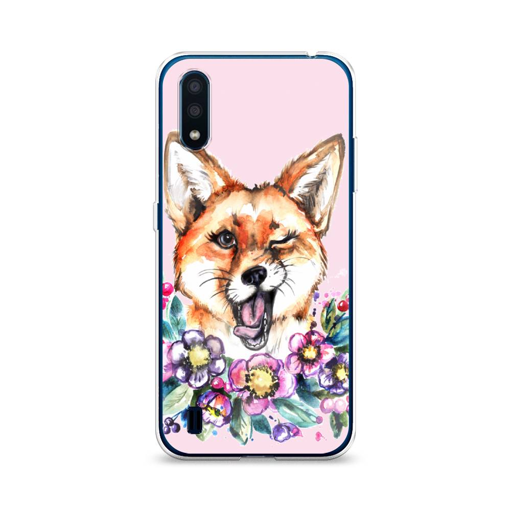 

Чехол Awog на Samsung Galaxy M01 / Самсунг M01 "Подмигивающая лиса", Оранжевый, 2101150-10