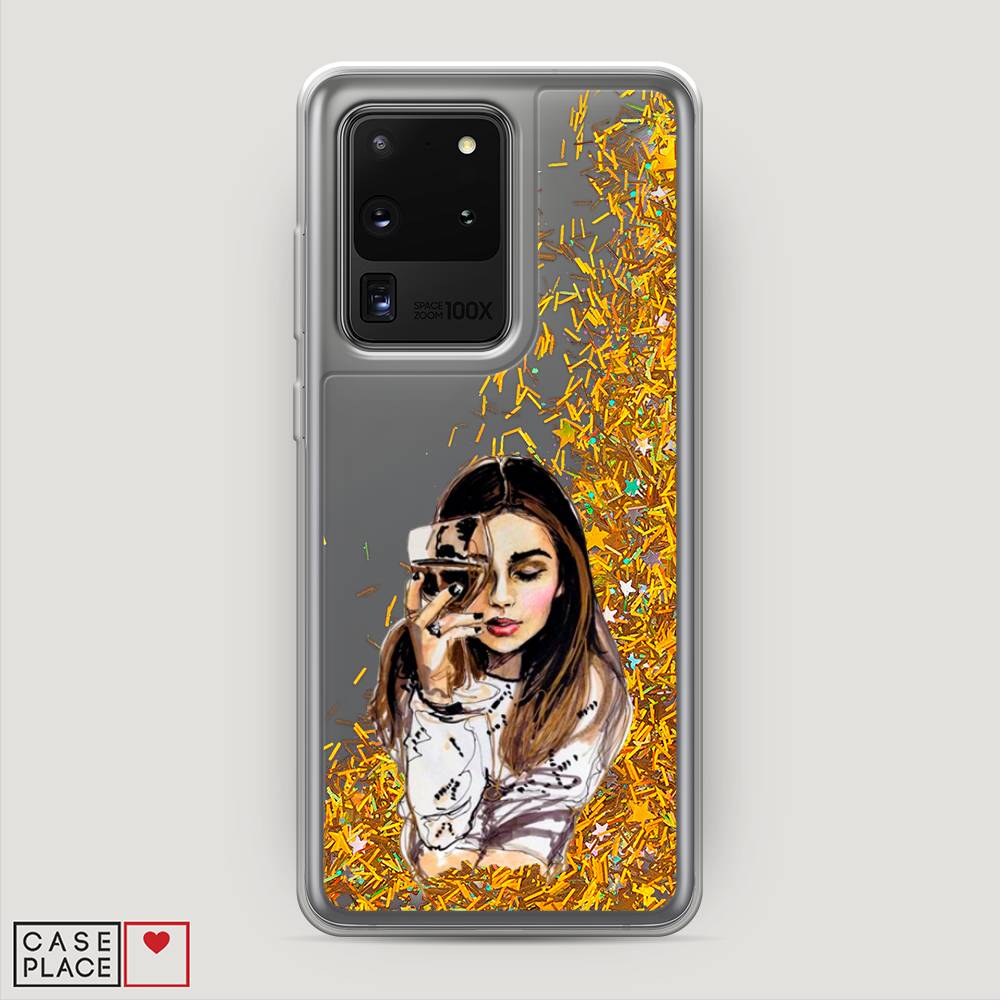 

Чехол Awog на Samsung Galaxy S20 Ultra "Девушка с бокалом", Разноцветный, 29490-1