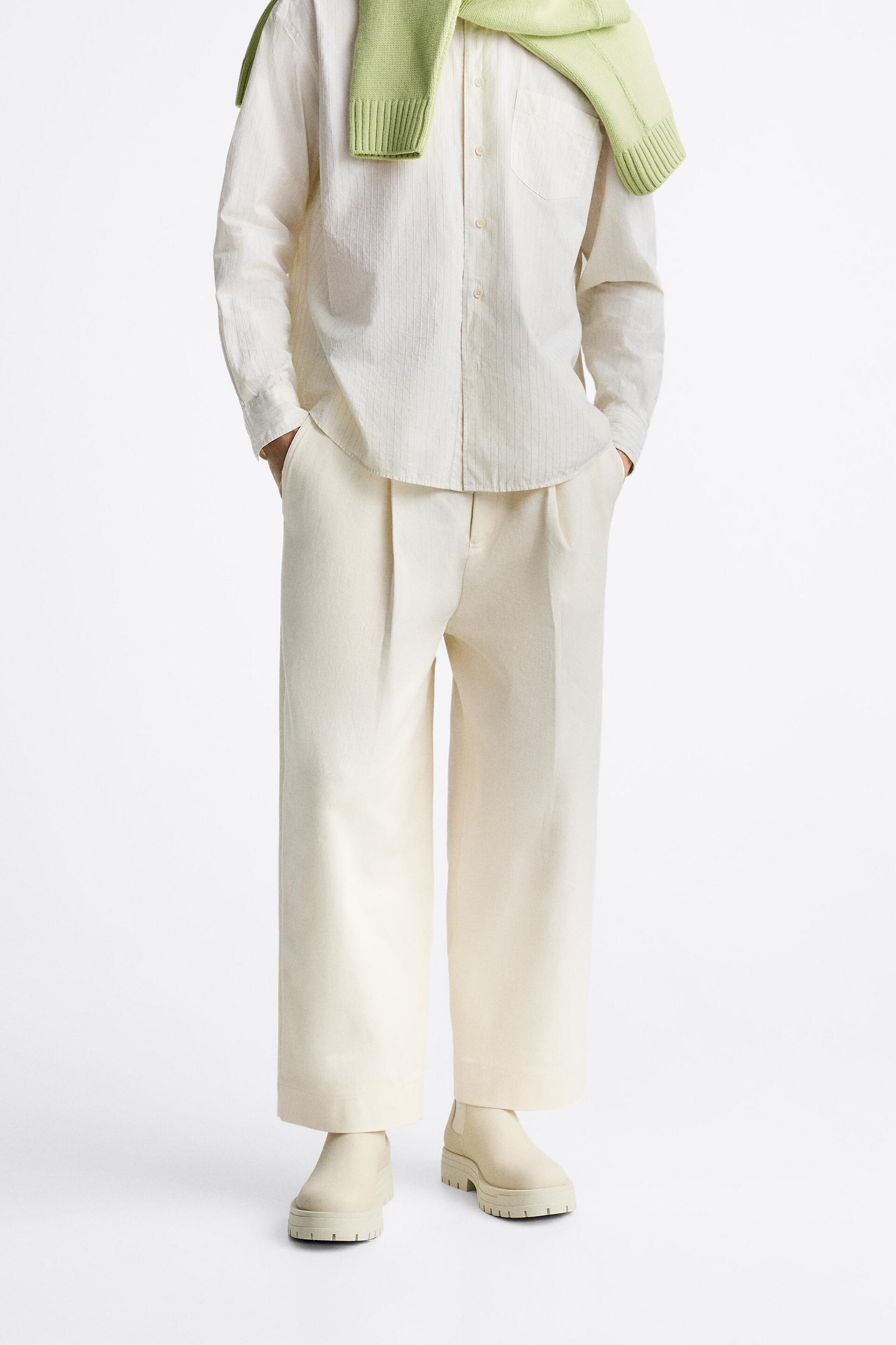 

Брюки мужские ZARA 04387410 белые 42 (доставка из-за рубежа), Белый, 04387410
