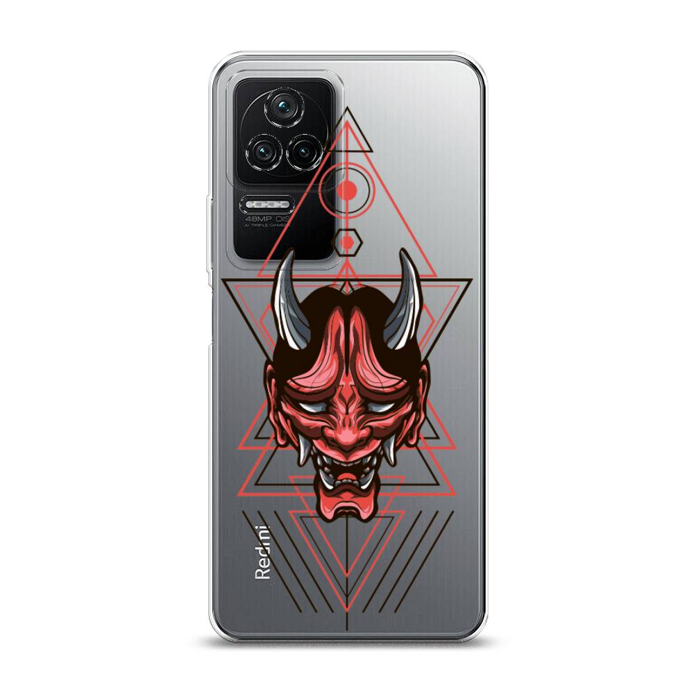 

Чехол на Xiaomi Poco F4/Redmi K40S "Hanya Oni mask", Серый;красный;черный, 314650-4