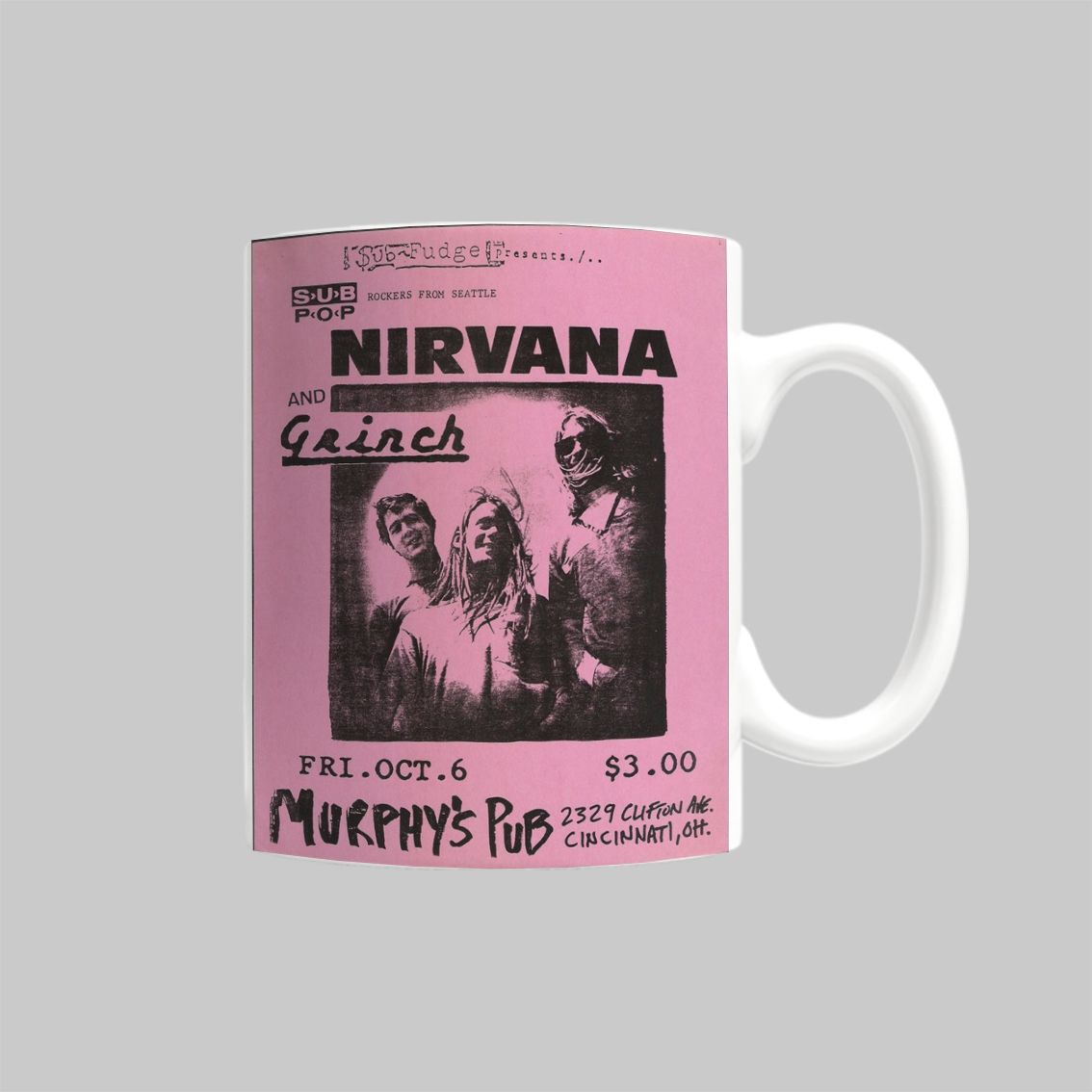 

Кружка Nirvana Нирвана Курт Кобейн Kurt Cobain рок атрибутика