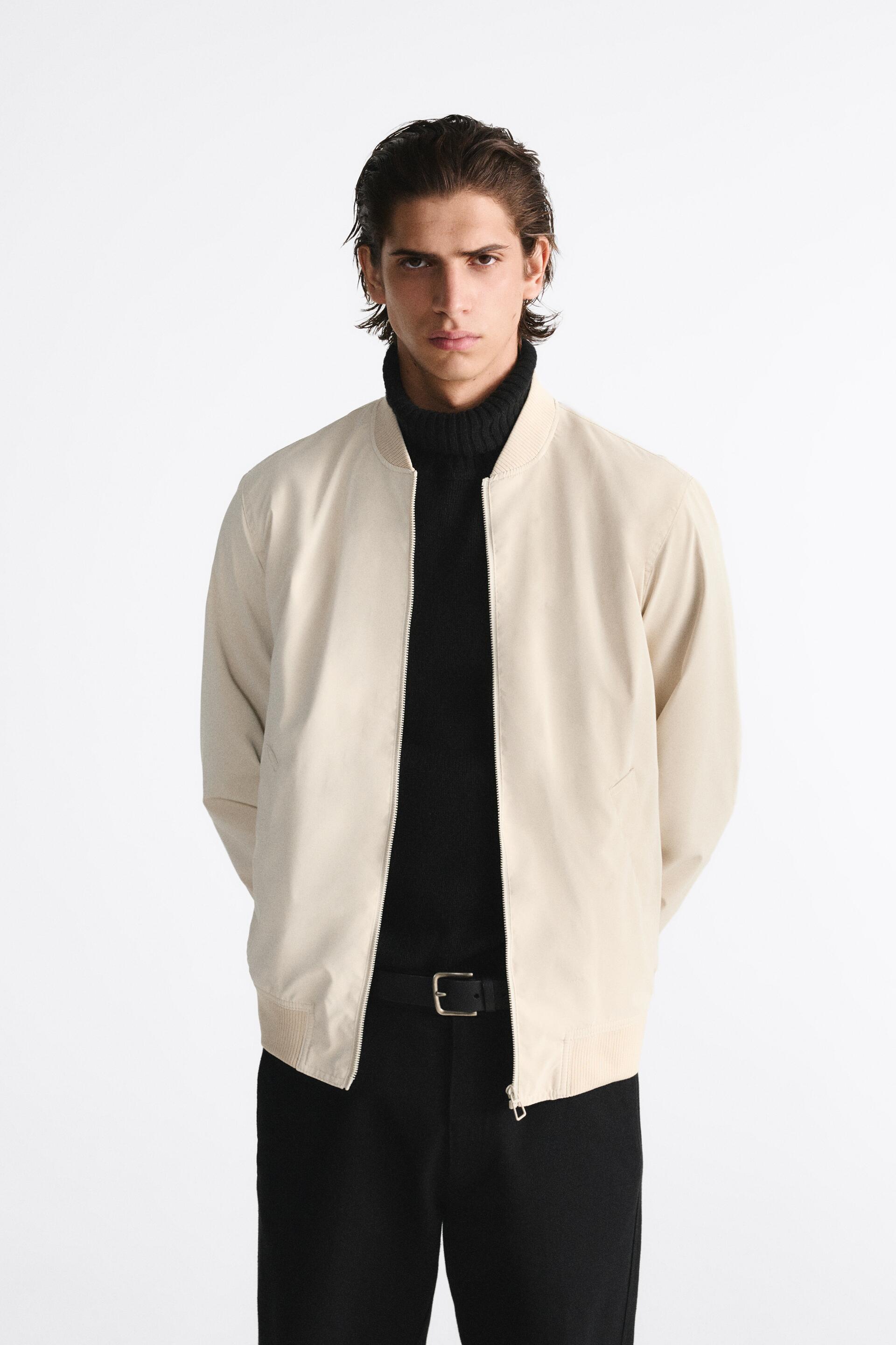 

Бомбер мужской ZARA 04302408 бежевый M (доставка из-за рубежа), 04302408