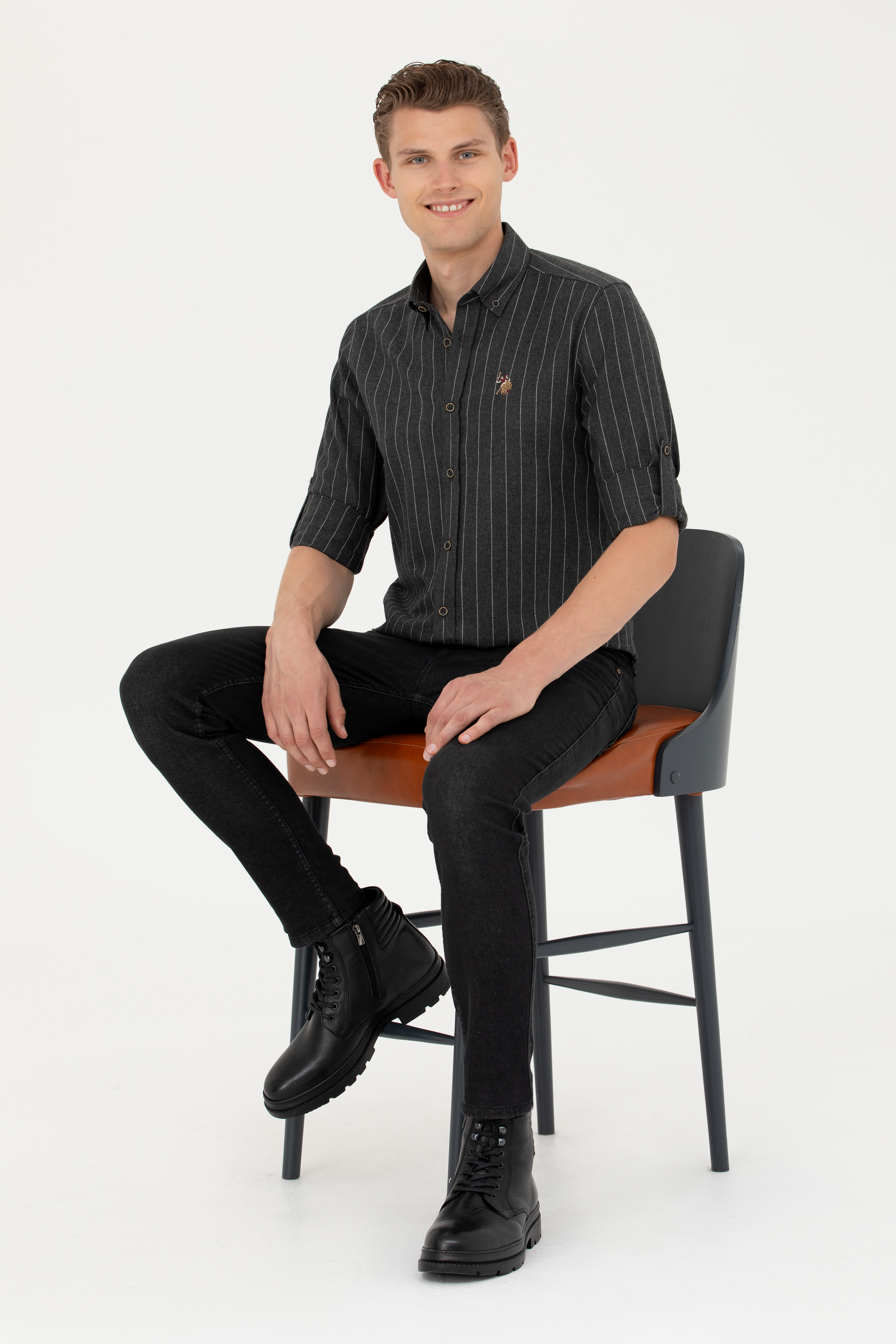 

Рубашка мужская U.S. POLO Assn. G081SZ0040VIAS серая 2XL, Черный, G081SZ0040VIAS