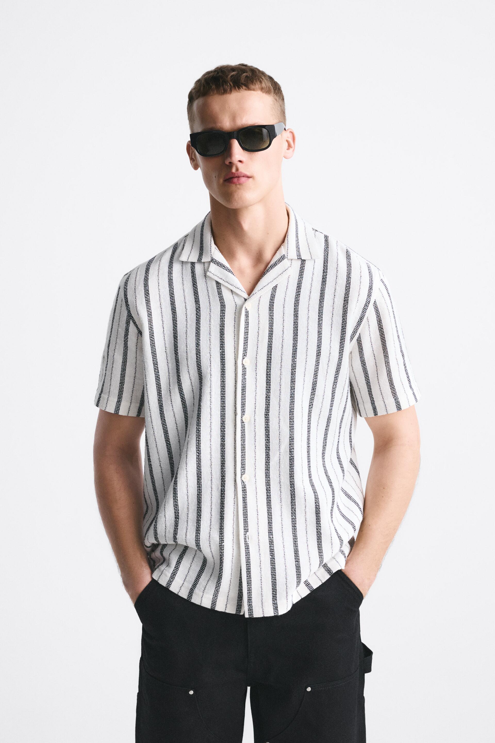 

Рубашка мужская ZARA 04259014 черная L (доставка из-за рубежа), 04259014