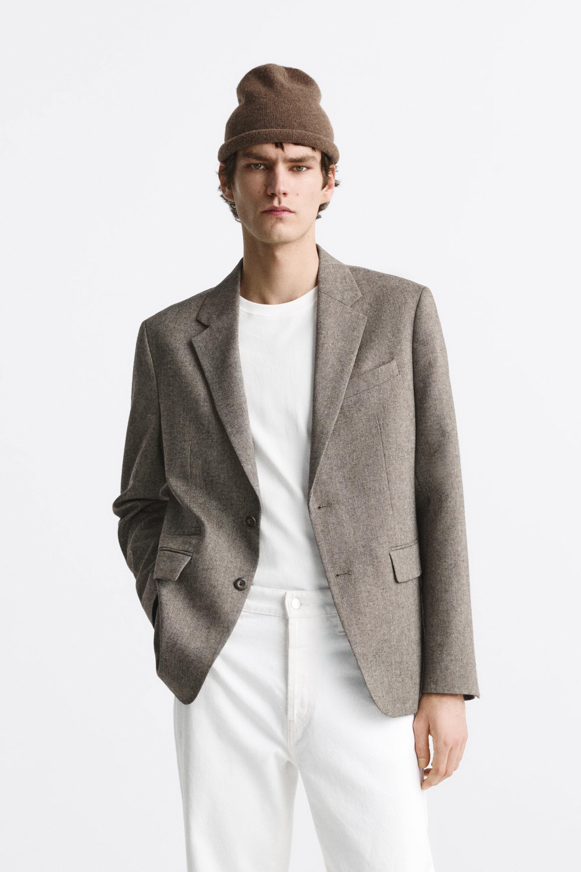 

Пиджак мужской ZARA 04244461 бежевый XL (доставка из-за рубежа), 04244461