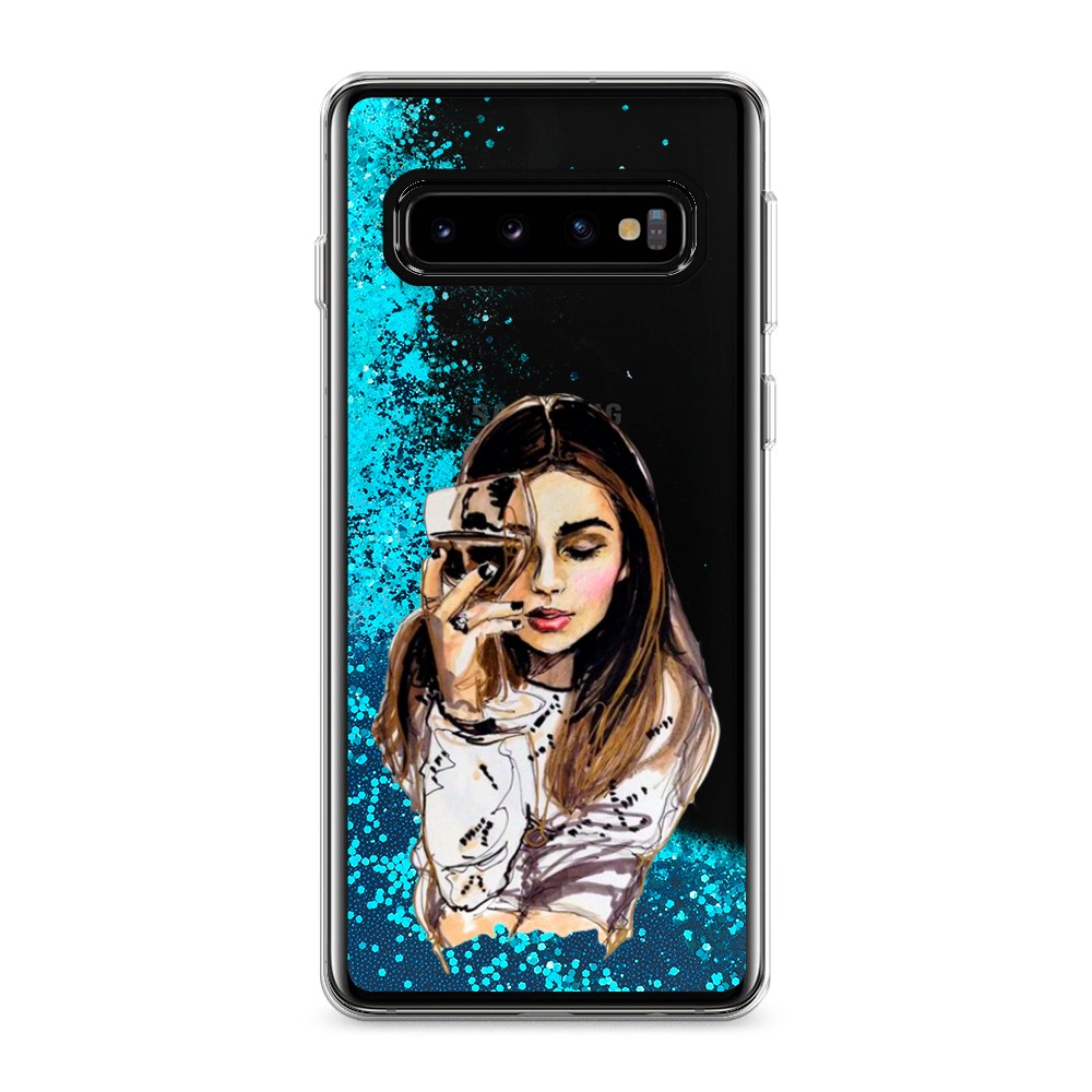 

Чехол Awog на Samsung Galaxy S10 "Девушка с бокалом", Разноцветный, 27093-1