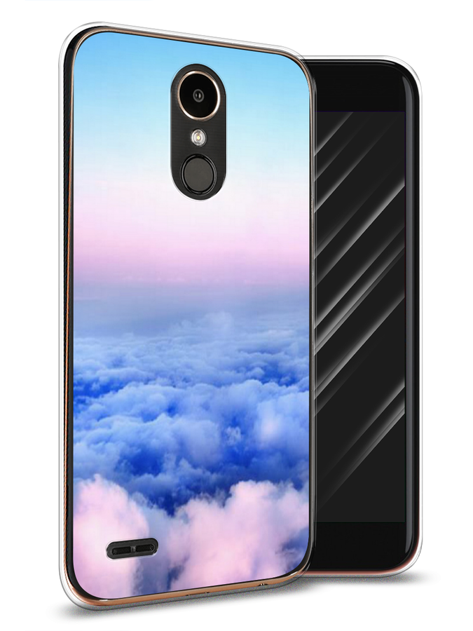 

Чехол Awog на LG K10 2017 "Облака", Голубой;розовый, 81350-4