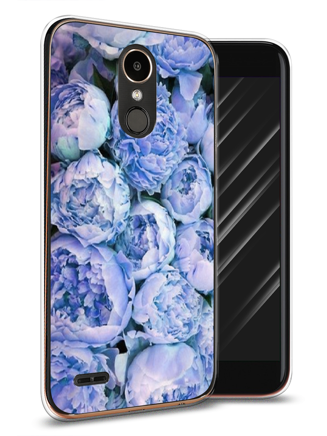 

Чехол Awog на LG K10 2017 "Пионы голубые", Голубой, 81350-8