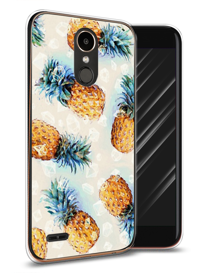 

Чехол Awog на LG K10 2017 "Ананасы", Бежевый, 81350-3
