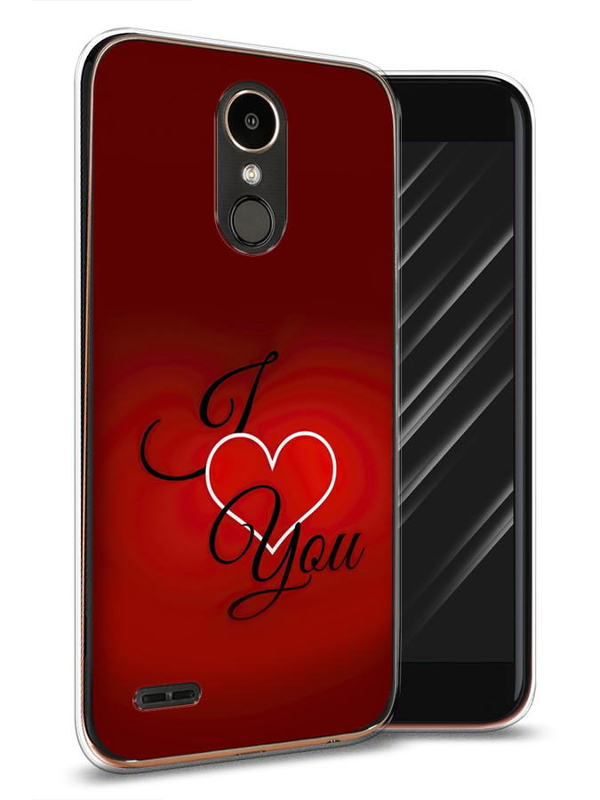 

Чехол Awog на LG K10 2017 "I love you 3", Красный;черный, 81350-6