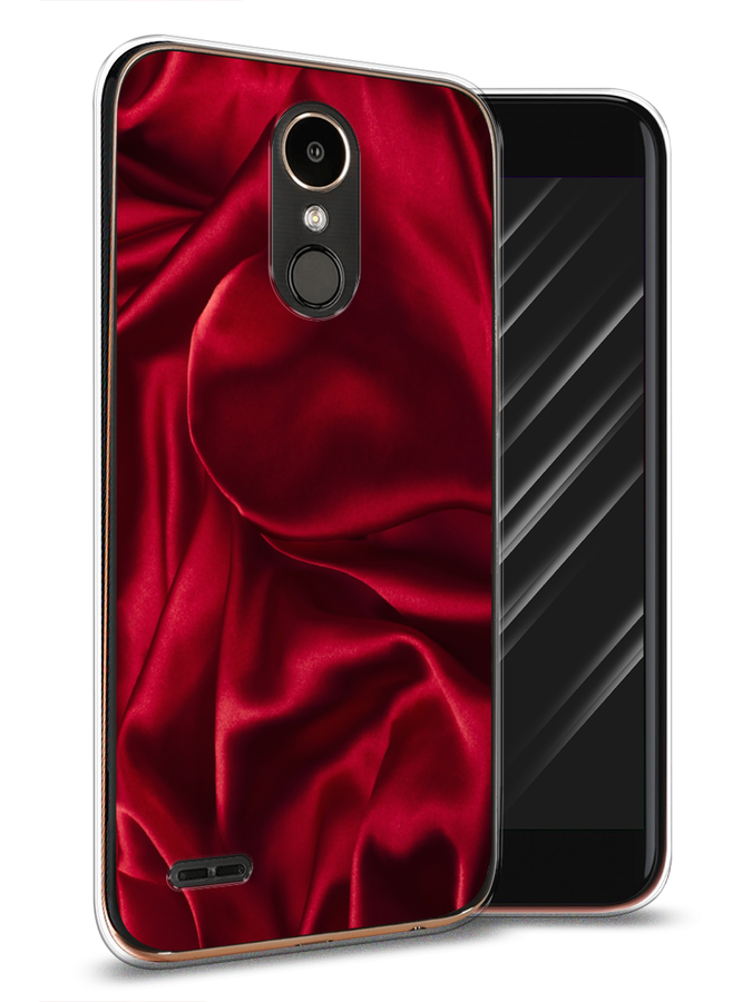 

Чехол Awog на LG K10 2017 "Текстура красный шелк", 81350-3