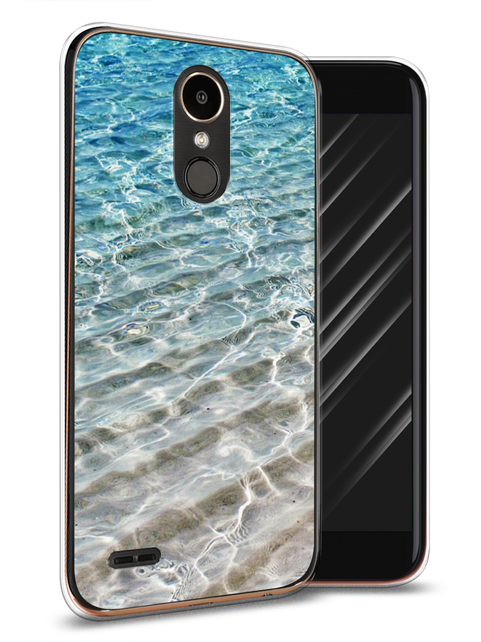 

Чехол Awog на LG K10 2017 "Волны 10", Голубой, 81350-4