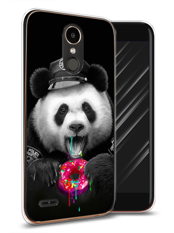 

Чехол Awog на LG K10 2017 "Панда police", Черный;белый;розовый, 81350-2