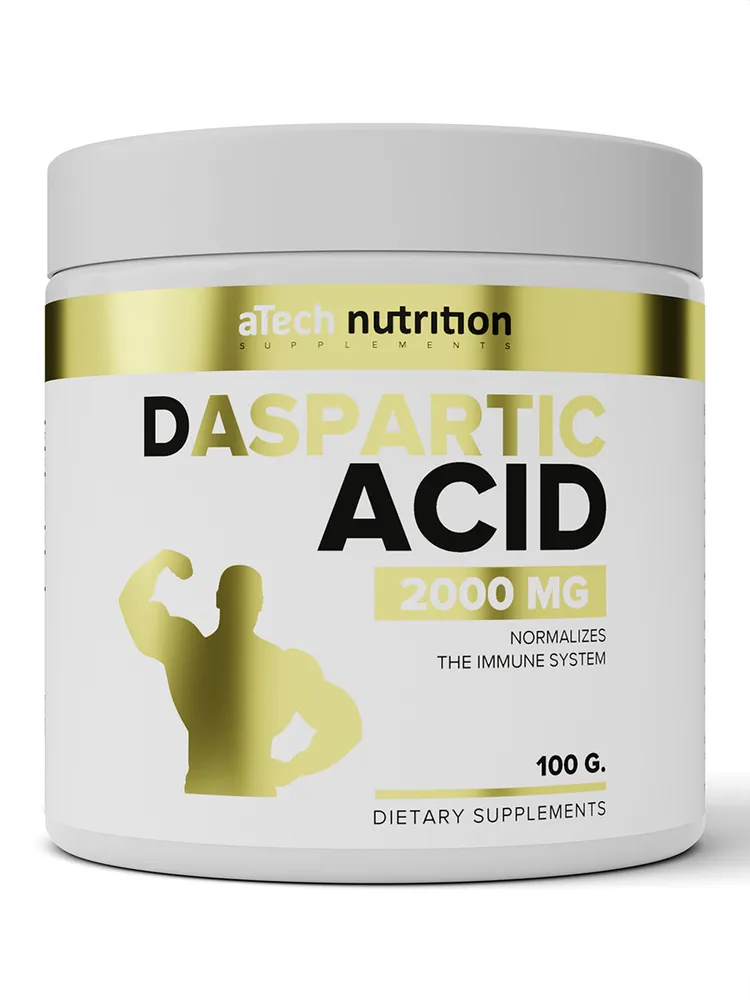 Д-аспарагиновая кислота aTech Nutrition для выработки тестостерона 100 гр/ 50 порций