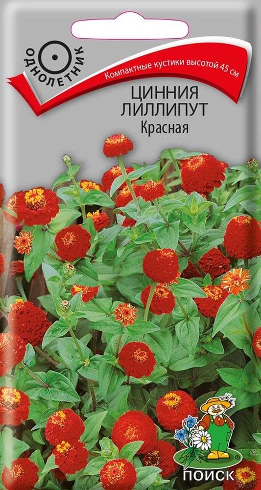 

Семена цинния лиллипут красная