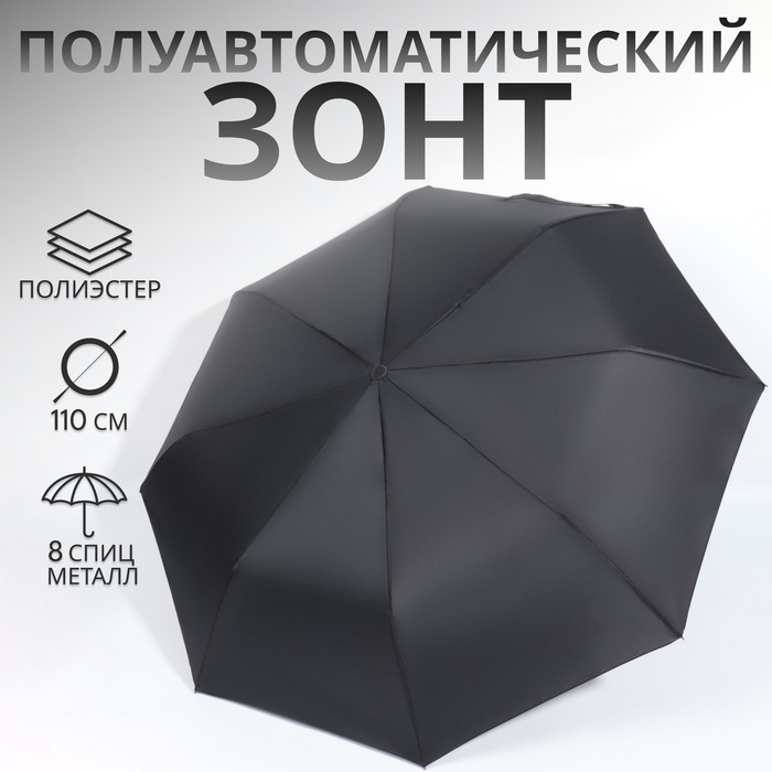 

Зонт унисекс NoBrand 128006 черный, 128006