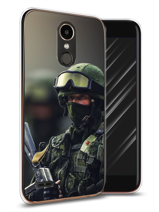 

Чехол Awog на LG K10 2017 "Солдат", Зеленый;серый, 81350-5
