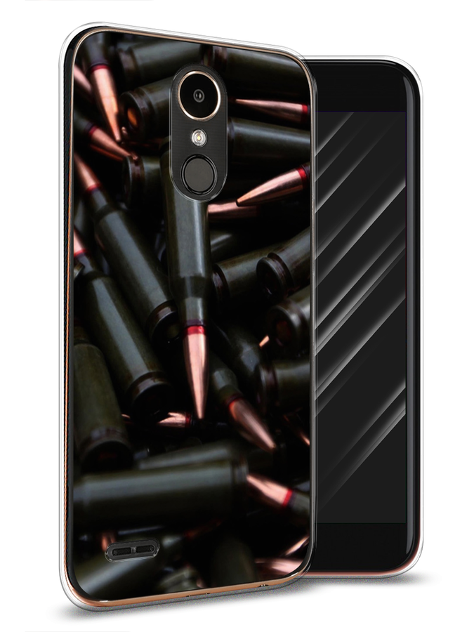 

Чехол Awog на LG K10 2017 "Пули черные", Черный;коричневый, 81350-5