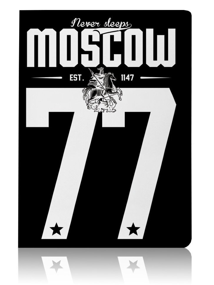 Обложка для паспорта унисекс Moscow черно-белая NoBrand. Цвет: черный; белый