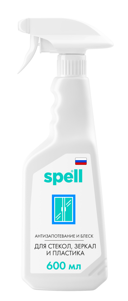 фото Средство для стекол, зеркал и пластика spell 600мл