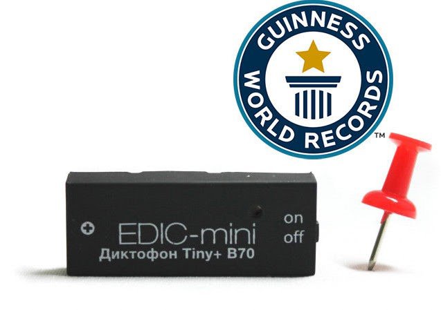 фото Цифровой диктофон edic-mini tiny+ b70-75hq 4 гб black