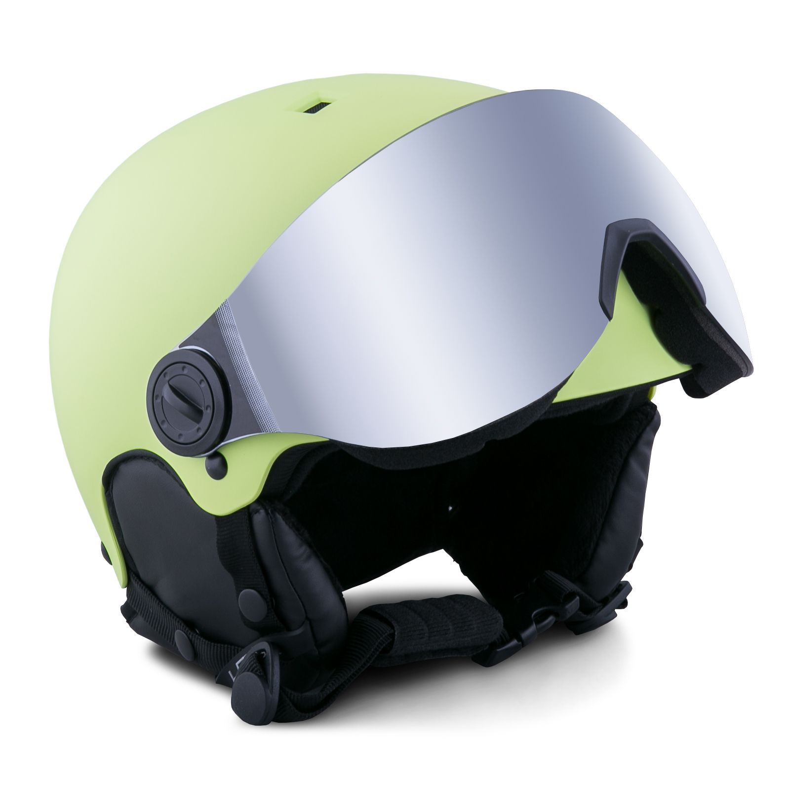Шлем сноубордический горнолыжный с визором LAFOR зеленый, 7670110 M