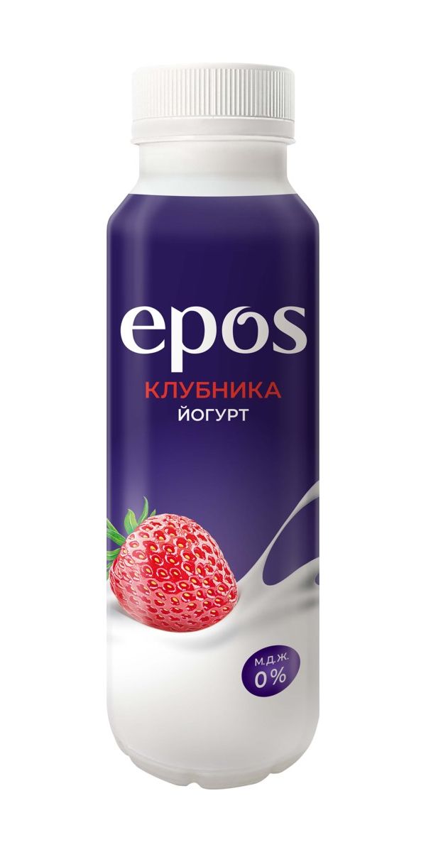 

Питьевой йогурт Epos с клубникой обезжиренный БЗМЖ 250 г
