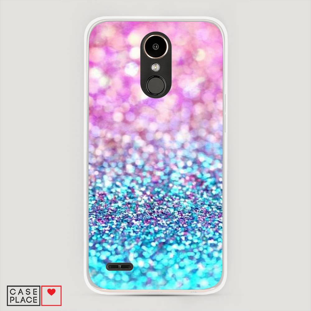 

Чехол Awog "Розово-голубые глиттеры рисунок" для LG K10 2017