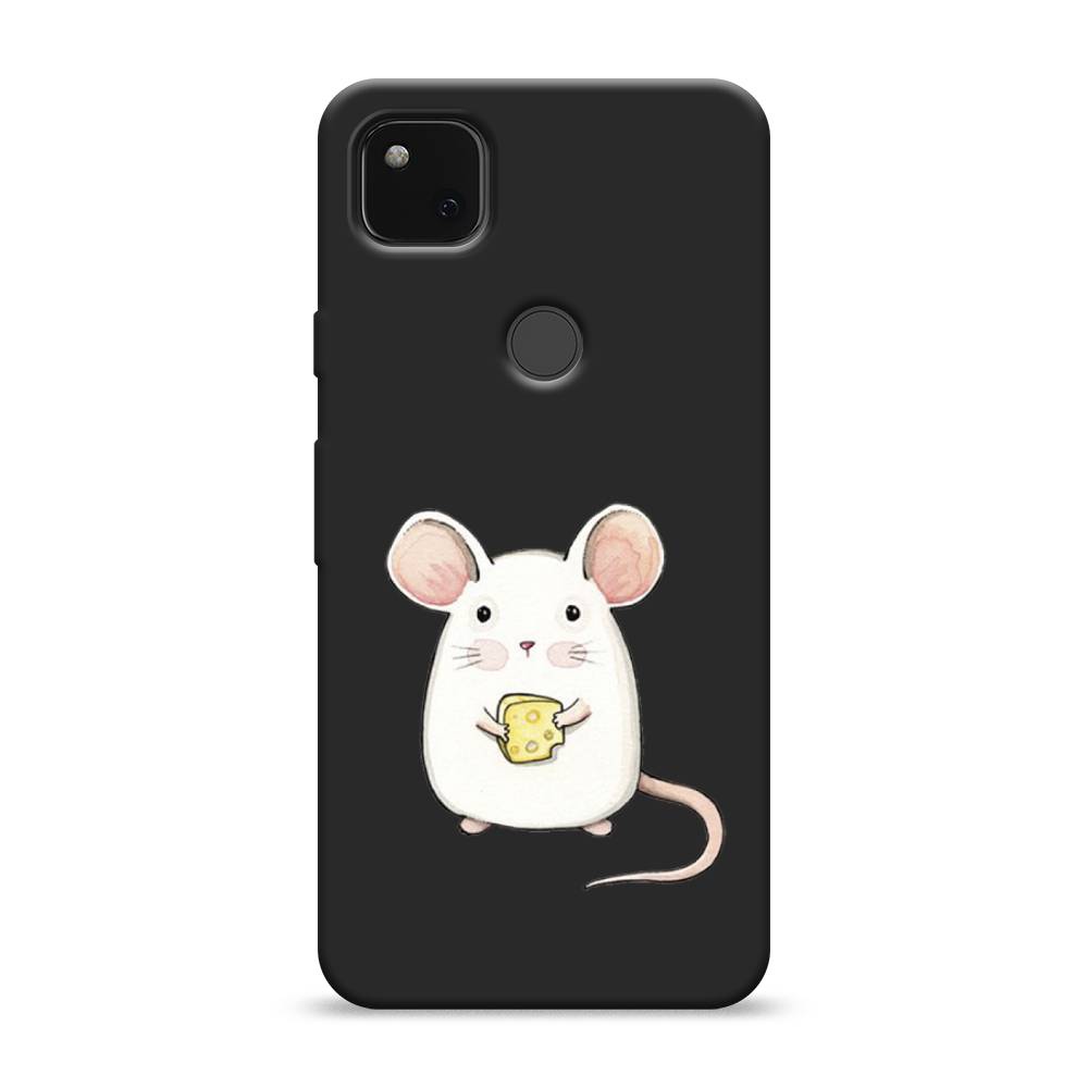 фото Матовый силиконовый чехол "мышка" на google pixel 4a awog