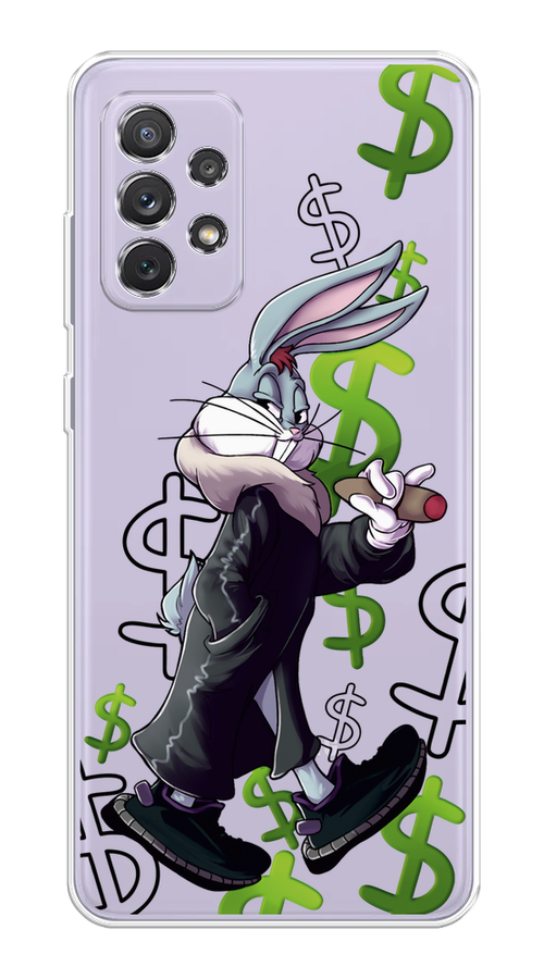 

Чехол на Samsung Galaxy A73 "Rich Bugs Bunny", Зеленый;черный;голубой, 2104650-6