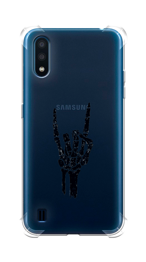 

Чехол Awog на Samsung Galaxy M01 / Самсунг M01 "Rock for a skeleton", Черный;прозрачный, 2101151-1