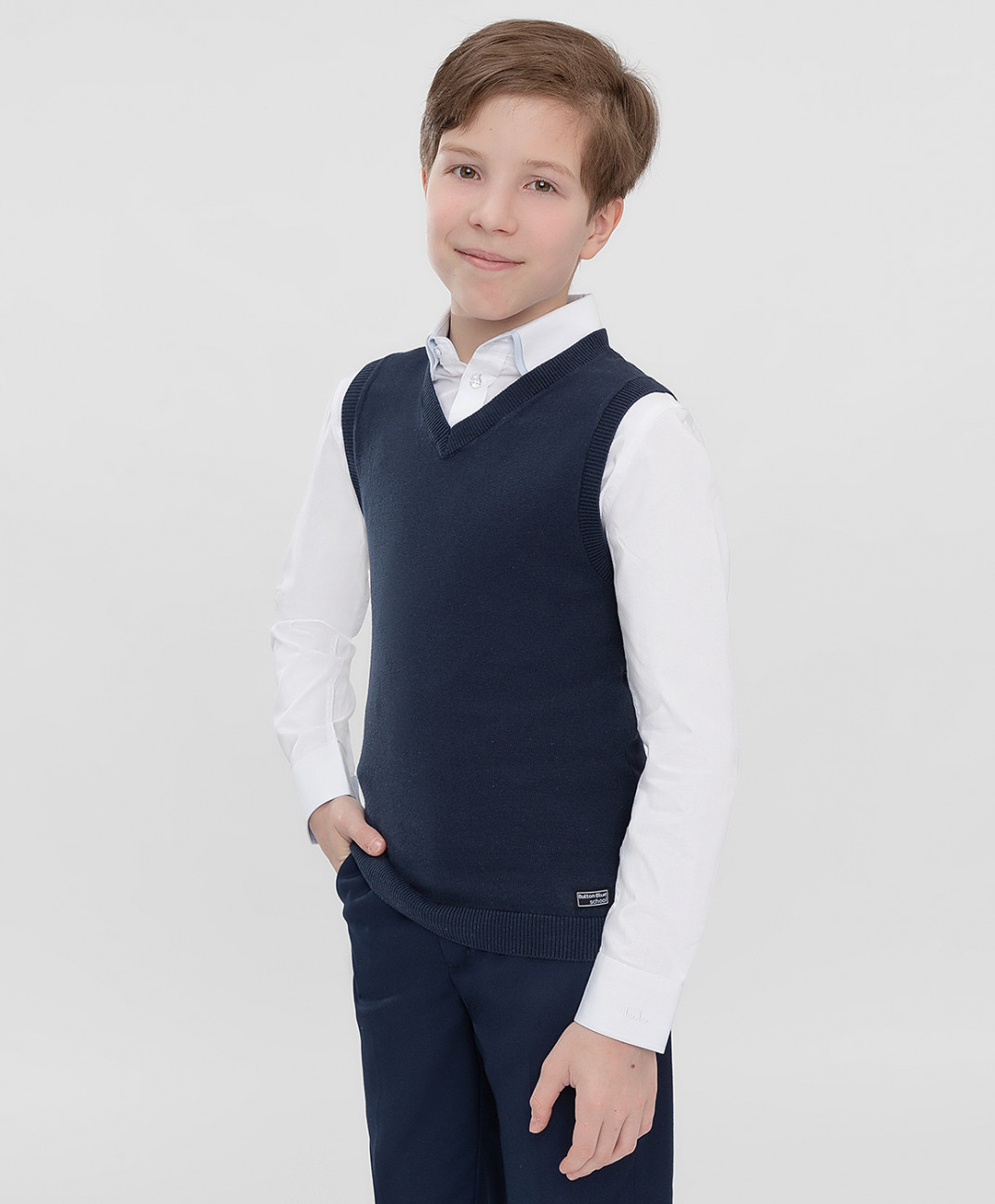 

Жилет детский Button Blue 222BBBS3001, синий, 152, 222BBBS3001