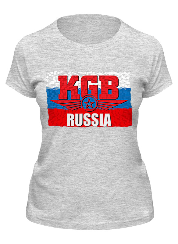 

Футболка женская Printio Kgb - russia серая S, Серый, Kgb - russia