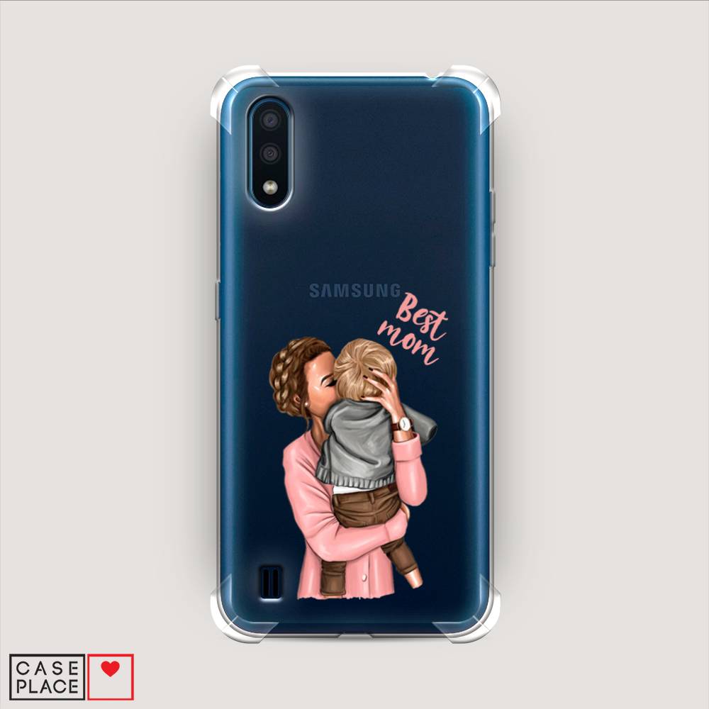 

Чехол Awog на Samsung Galaxy M01 / Самсунг M01 "Мама с малышом", Розовый;коричневый;бежевый, 2101151-1