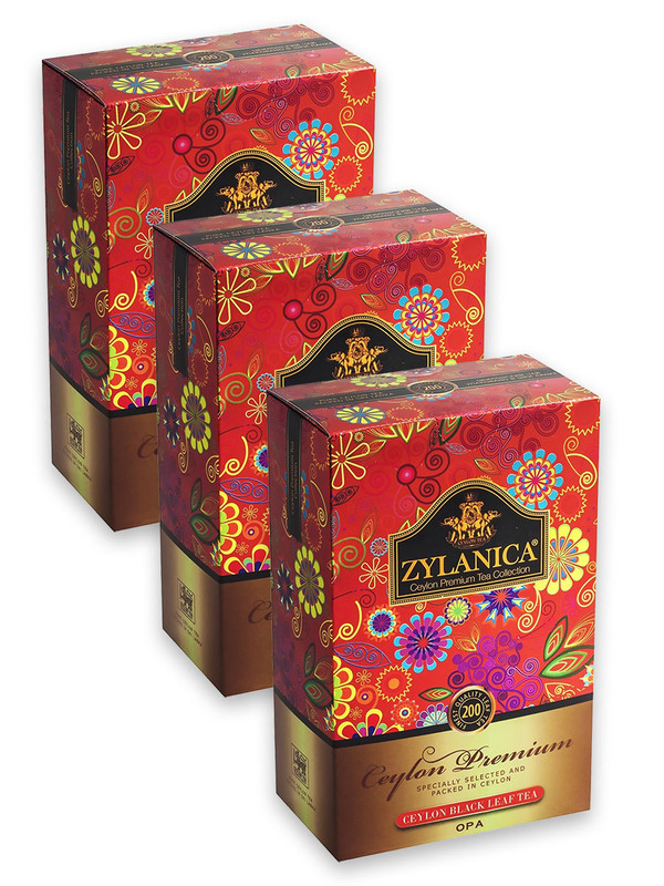 Чай черный ZYLANICA Ceylon Premium OPA крупнолистовой, 3 шт по 200 г