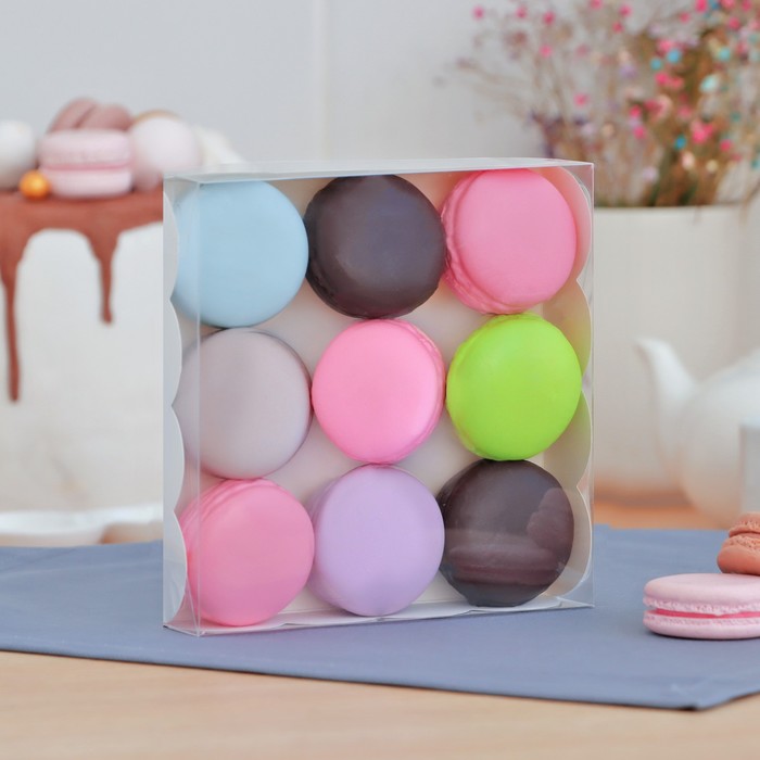 

Коробочка для печенья, белая, 15 х 15 х 3 см 5 шт., Белый