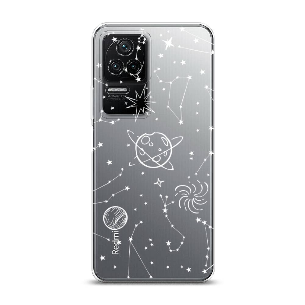 

Чехол на Xiaomi Poco F4/Redmi K40S "Планеты в космосе", Белый, 314650-2