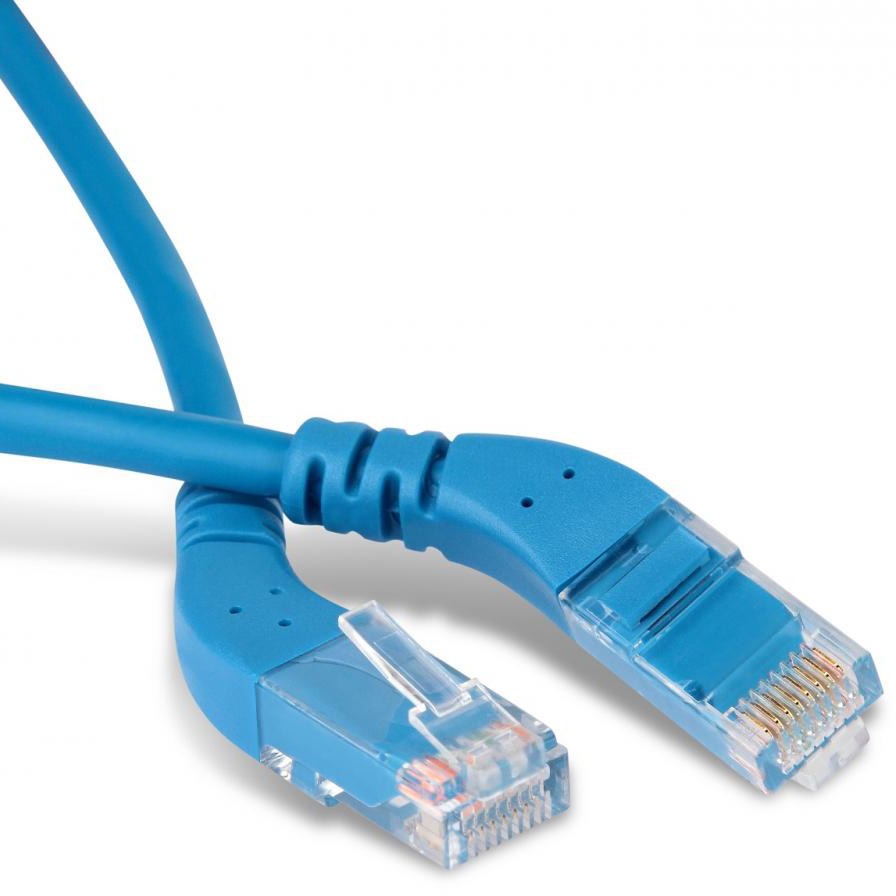 фото Кабель витая пара патч-корд hyperline pc-apm-utp-rj45/l45-rj45/l45-c6-5m-lszh-bl 5.0m