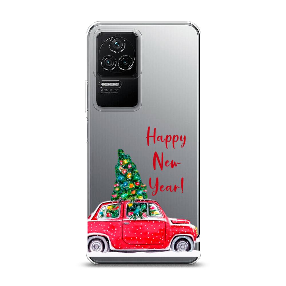 

Чехол на Xiaomi Poco F4/Redmi K40S "Happy New Year", Красный;зеленый, 314650-5