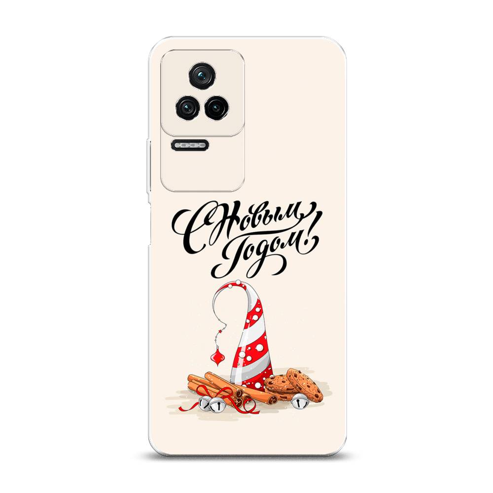 

Чехол на Xiaomi Poco F4/Redmi K40S "Подарки на Новый Год", Бежевый;красный;черный, 314650-5