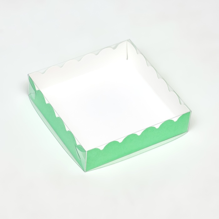 

Коробочка для печенья с PVC крышкой, мятная, 12 х 12 х 3 см, Зеленый