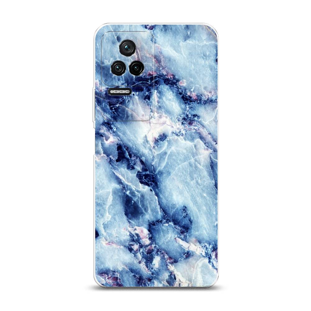 

Чехол на Xiaomi Poco F4/Redmi K40S "Мрамор с синими прожилками", Синий, 314650-3